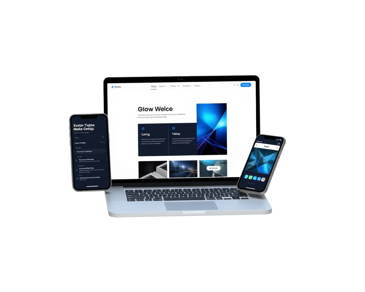 MiWeb website mockup
